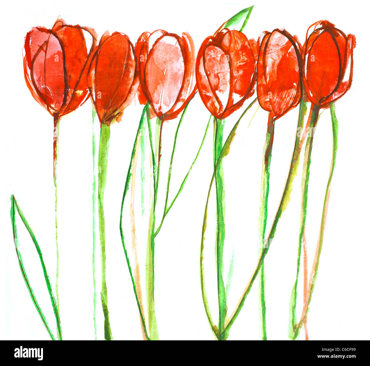 Still Life painting Paper. L'aquarelle. Banque D'Images