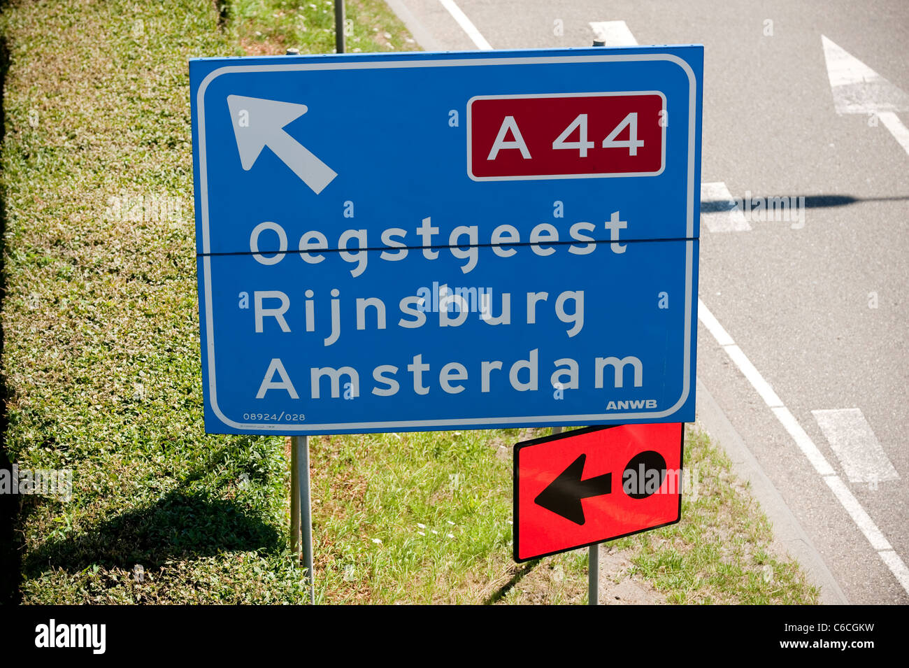 Inscrivez-Oegstgeest Rijnsburg Amsterdam A44 Leiden Pays-Bas Hollande Europe Banque D'Images