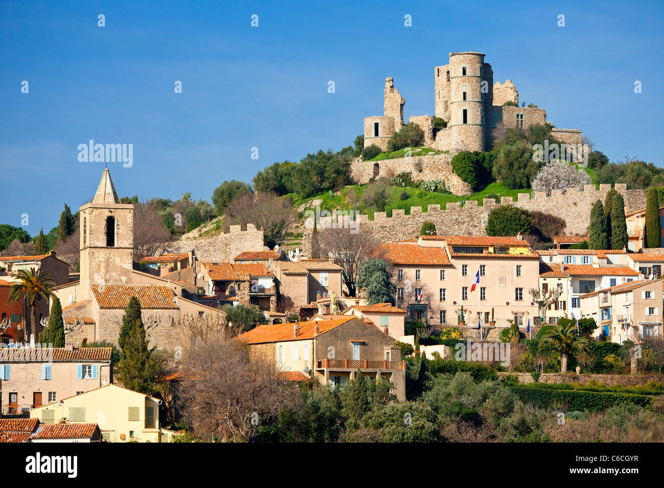 Europe, France, Var (83), village de Grimaud Banque D'Images