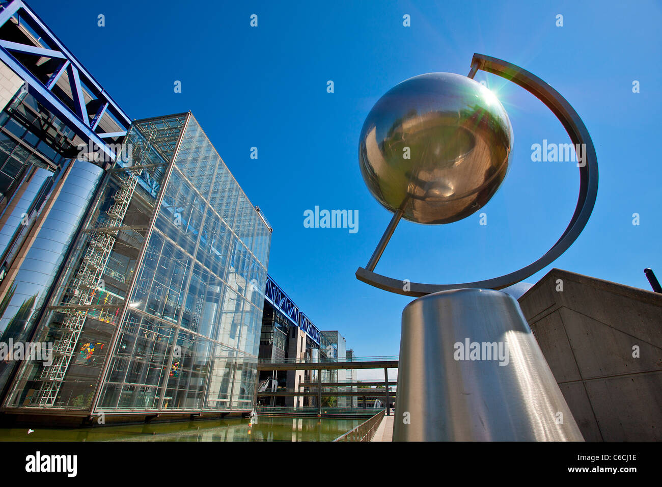France, Paris, la Cité des Sciences et de l'industrie à La Villette Park Banque D'Images