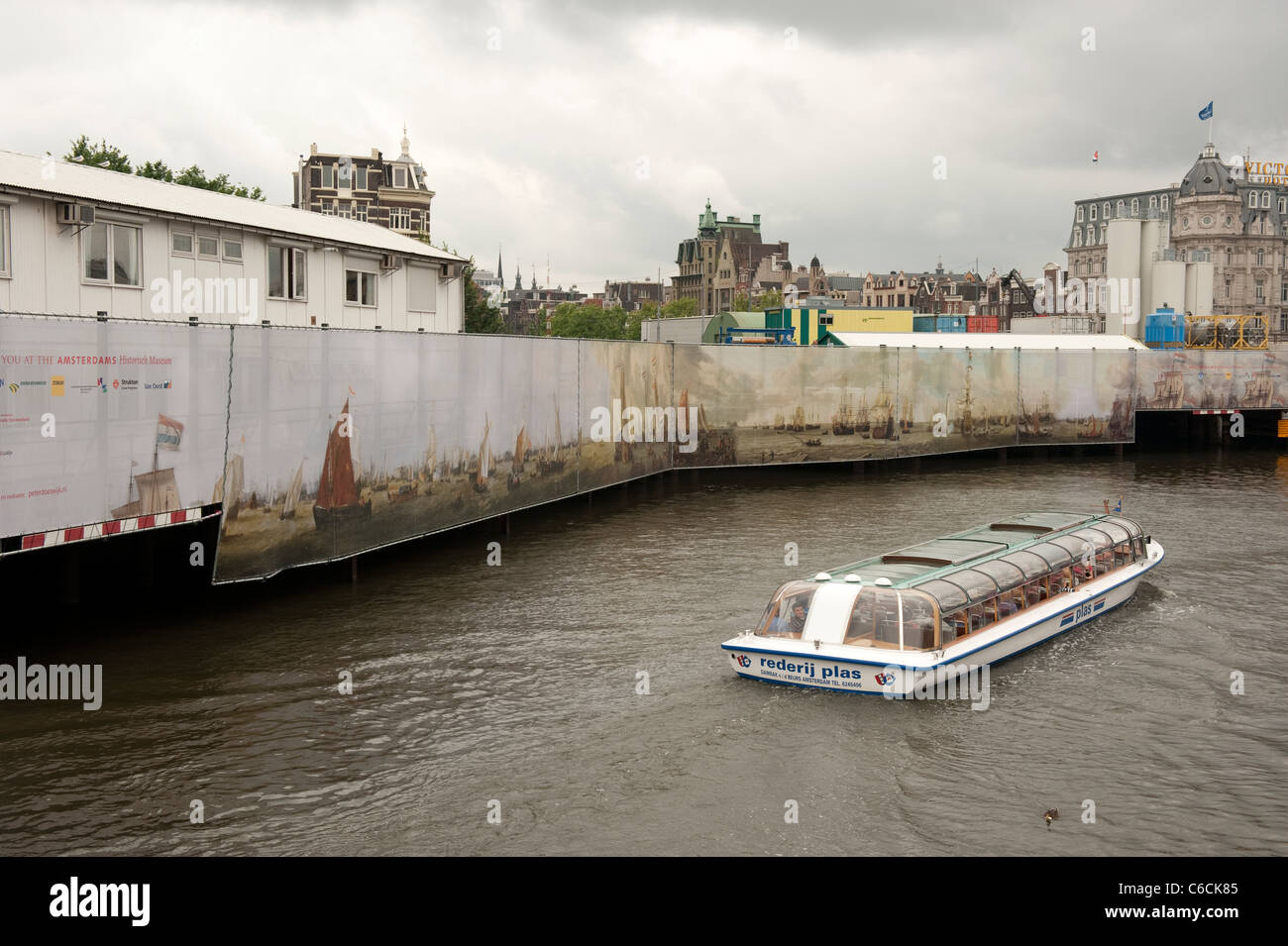 Découvrez Paris Canal Boat Trip Amsterdam Pays-Bas Hollande Europe Banque D'Images