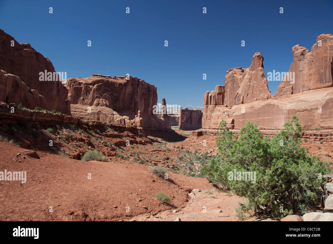 Moab, Utah - Park Avenue' dans Arches National Park. Banque D'Images