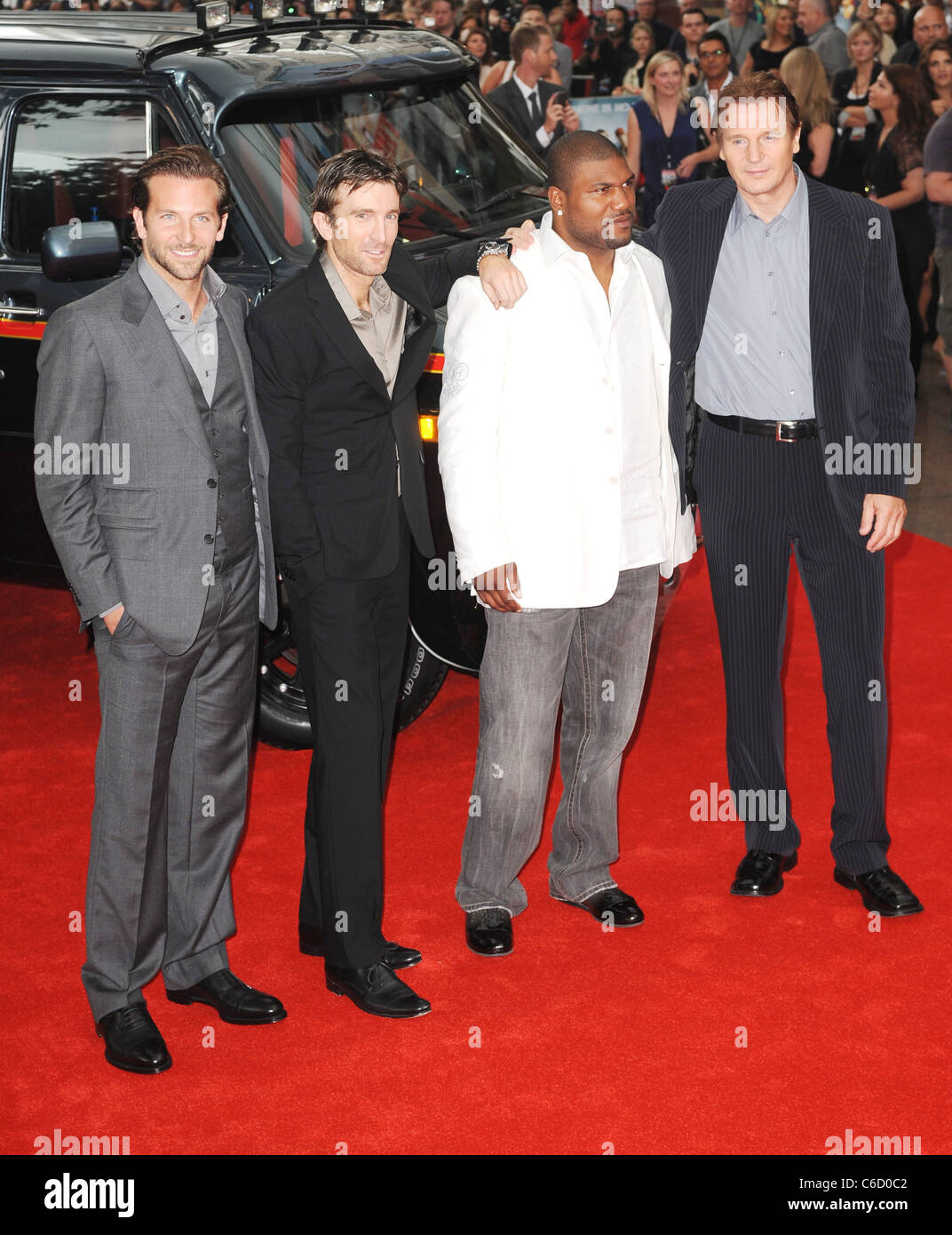 Bradley Cooper, Sharlto Copley, Quinton 'Rampage' Jackson et Liam Neeson UK film premiere de 'l