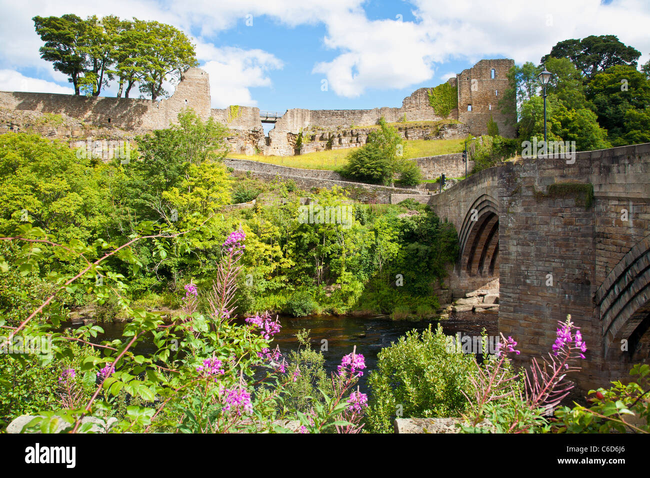 Ruines de Barnard Castle Banque D'Images