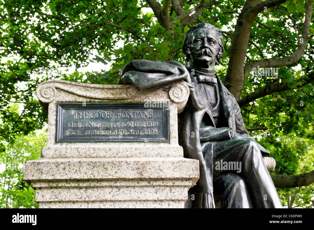 Dans Fontane-Denkmal Neuruppin ; Mémorial de Theodor Fontane Banque D'Images