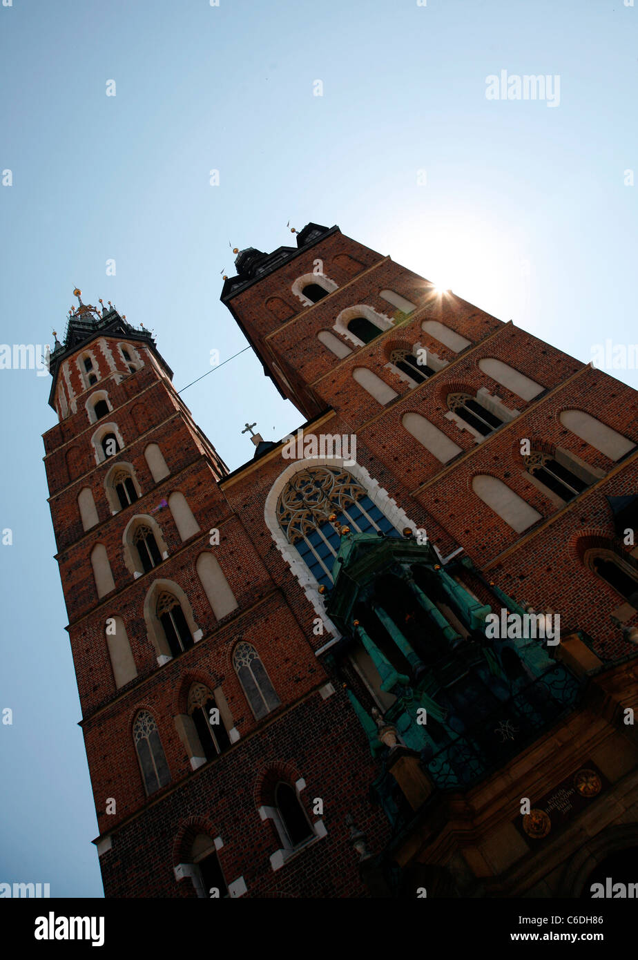 Pologne Cracovie basilique de l'Assomption de Notre-Dame Banque D'Images