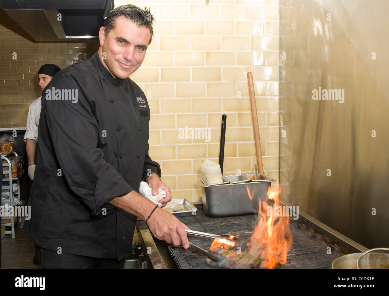 Le célèbre chef Todd English journée d'ouverture de la 'Plaza Food Hall par Todd English' à l'intérieur de la Plaza Hotel New York City, USA - Banque D'Images