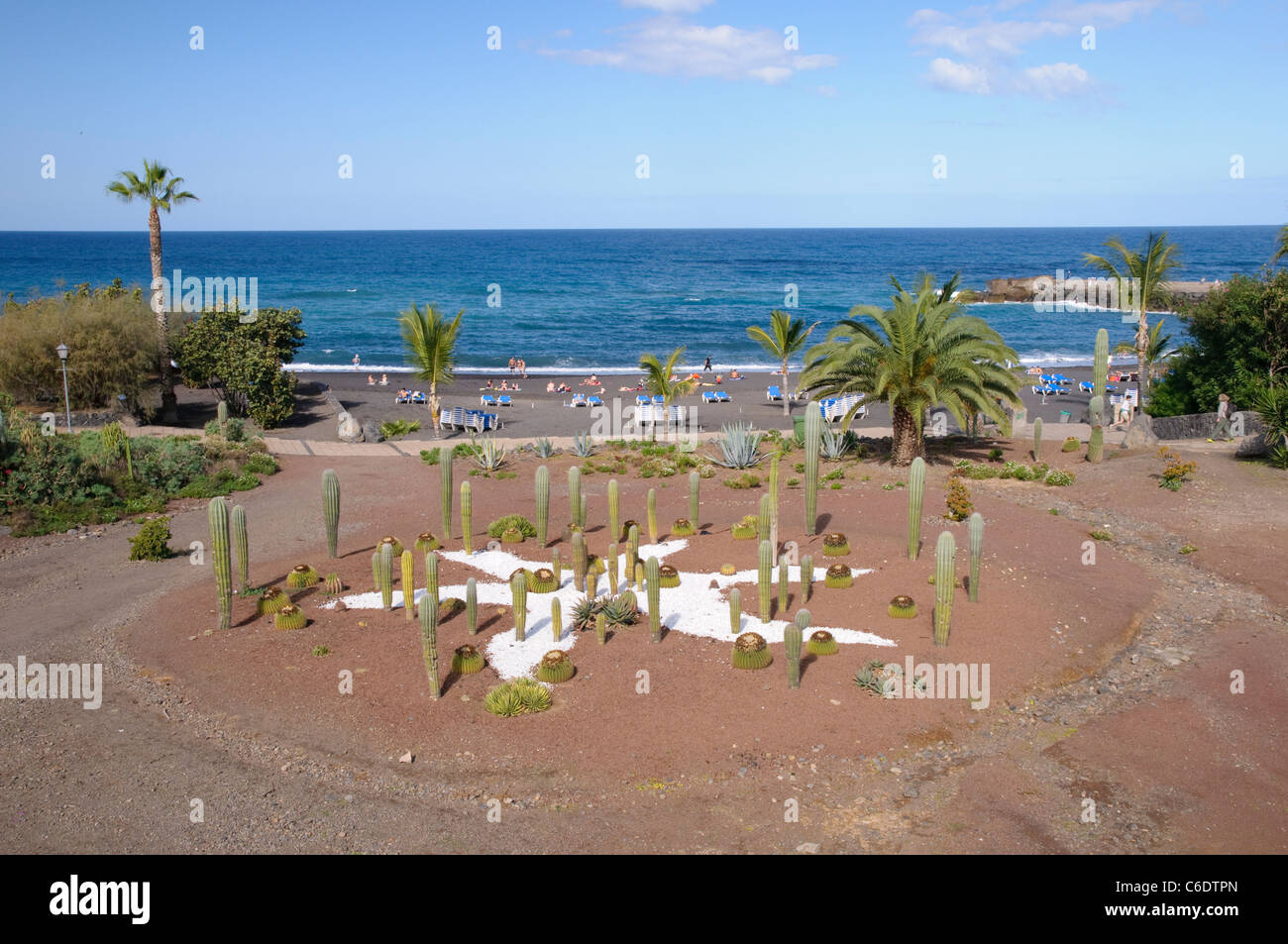 Playa Jardin, Puerto de la Cruz, Tenerife, Canaries, Espagne, Europe Banque D'Images