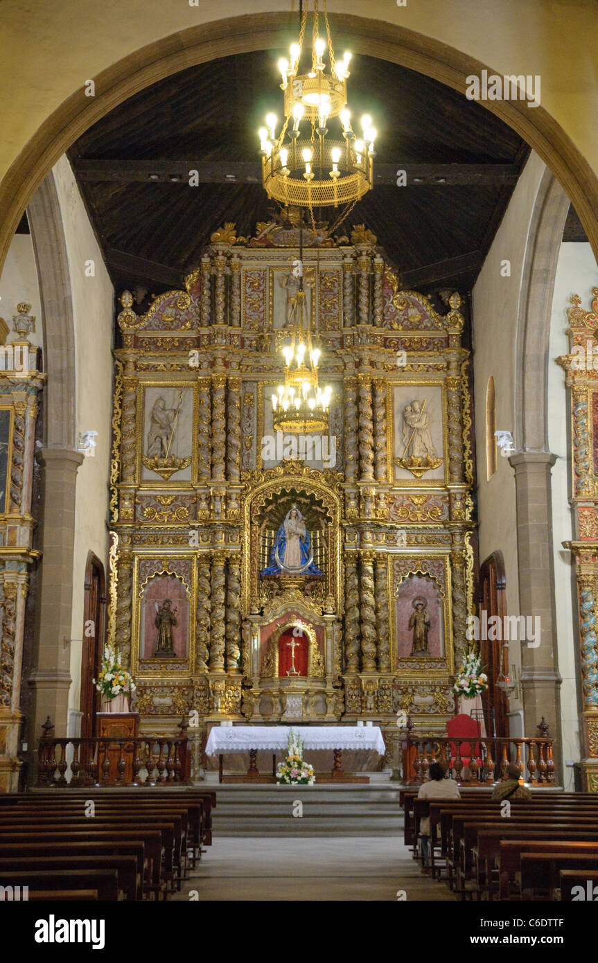 Nuestra Señora de la Peña de Francia, de l'intérieur de l'Église, Puerto de la Cruz, Tenerife, Canaries, Espagne, Europe Banque D'Images