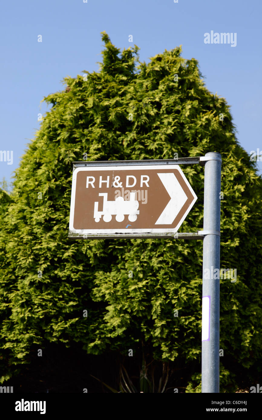R H & D R sign Dymchurch Kent Banque D'Images