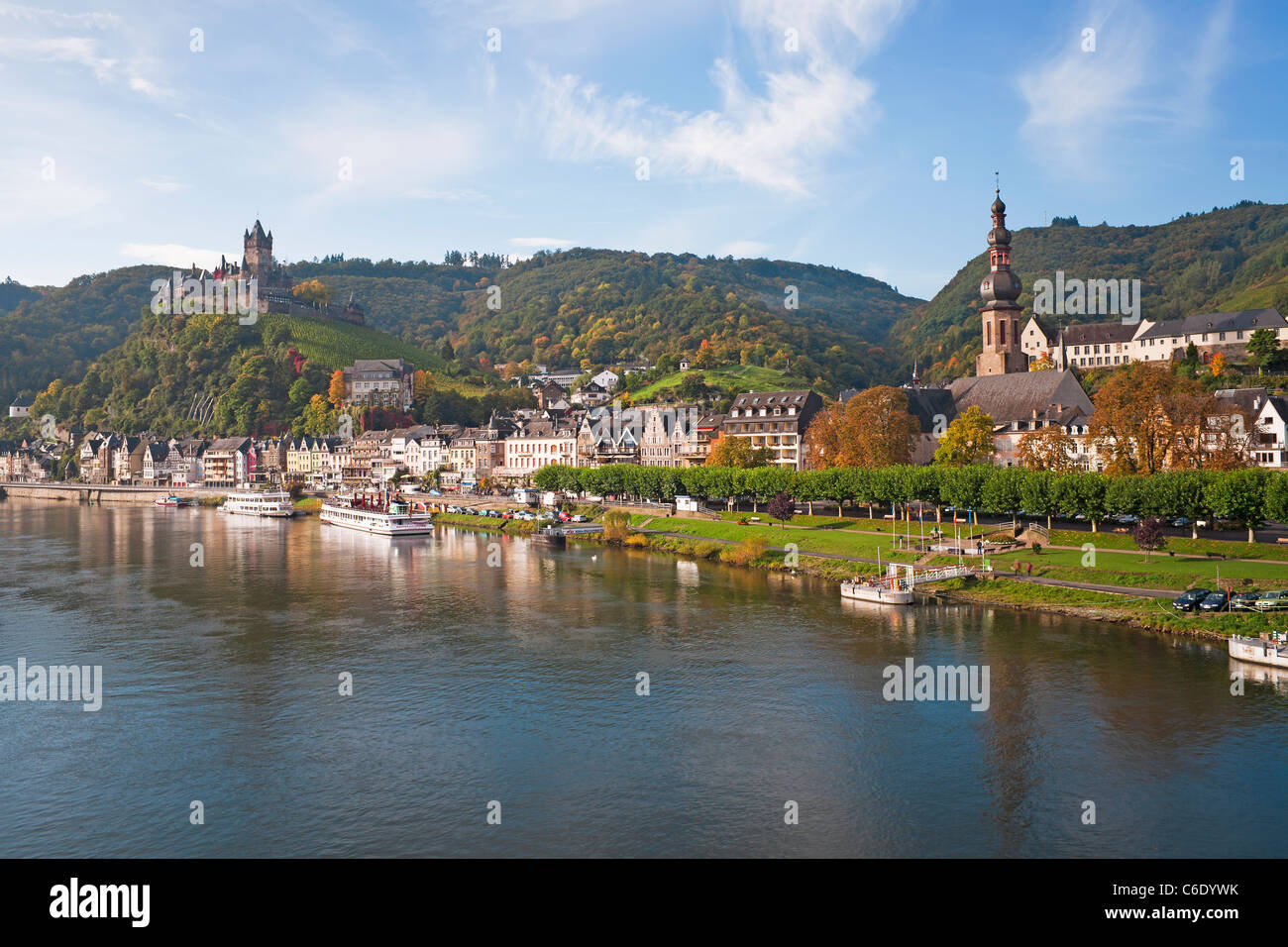 Reichsburg Cochem, Castel, Moselle, Rhénanie-Palatinat, Allemagne, Europe Banque D'Images