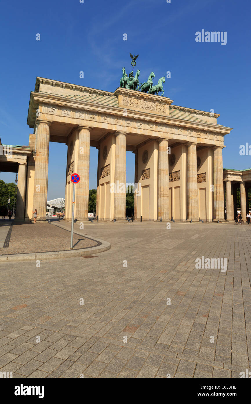 La porte de Brandebourg - Berlin, Allemagne. Banque D'Images