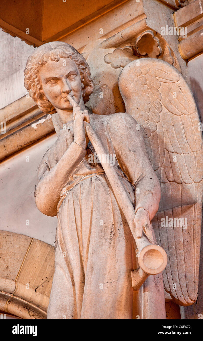 Europe, France, Yvelines (78), Rambouillet, l'église Saint Lubin Banque D'Images