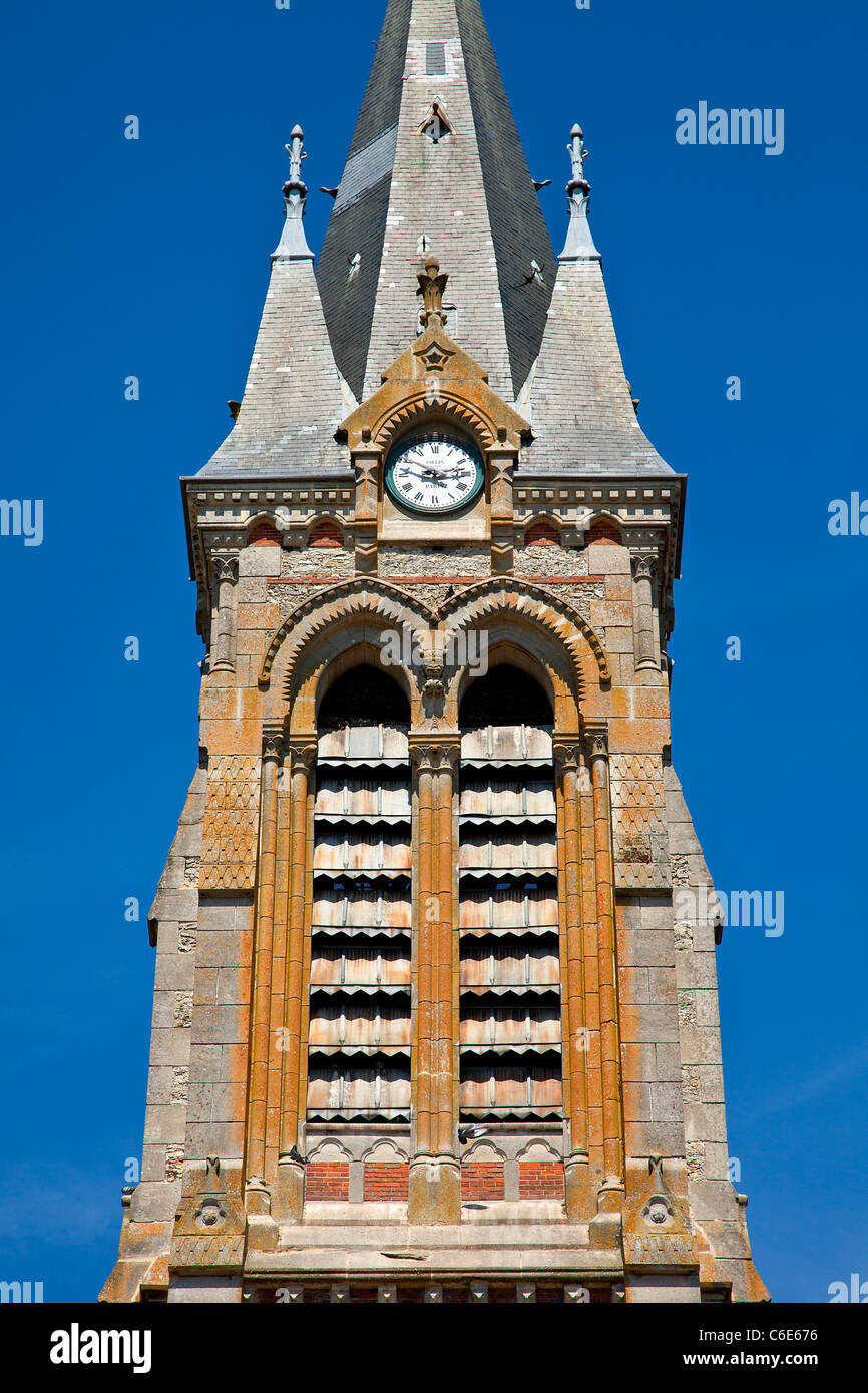 Europe, France, Yvelines (78), Rambouillet, l'église Saint Lubin Banque D'Images