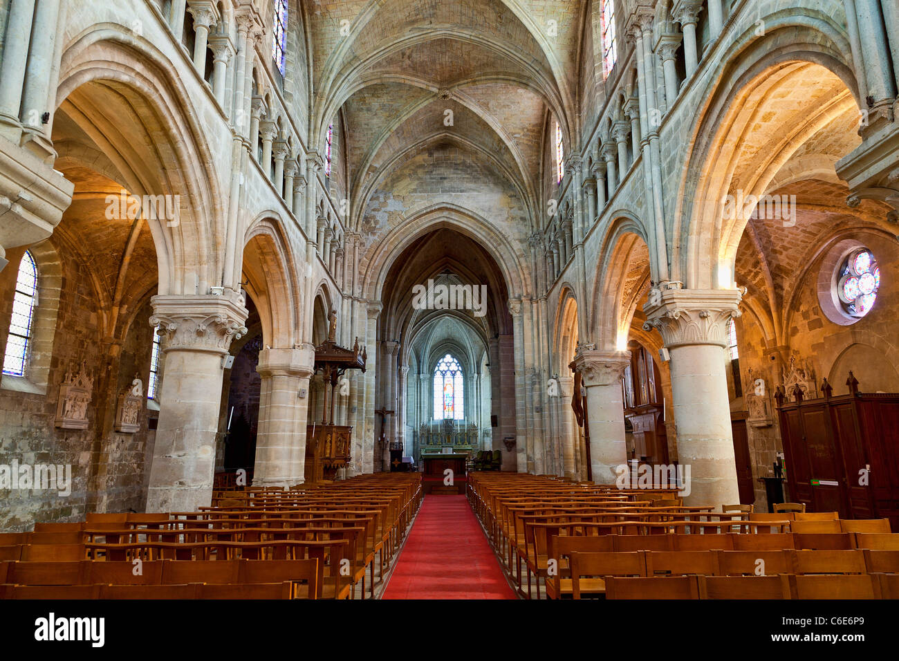 Europe, France, Val-d'oise (95), Auvers-sur-Oise Church Banque D'Images