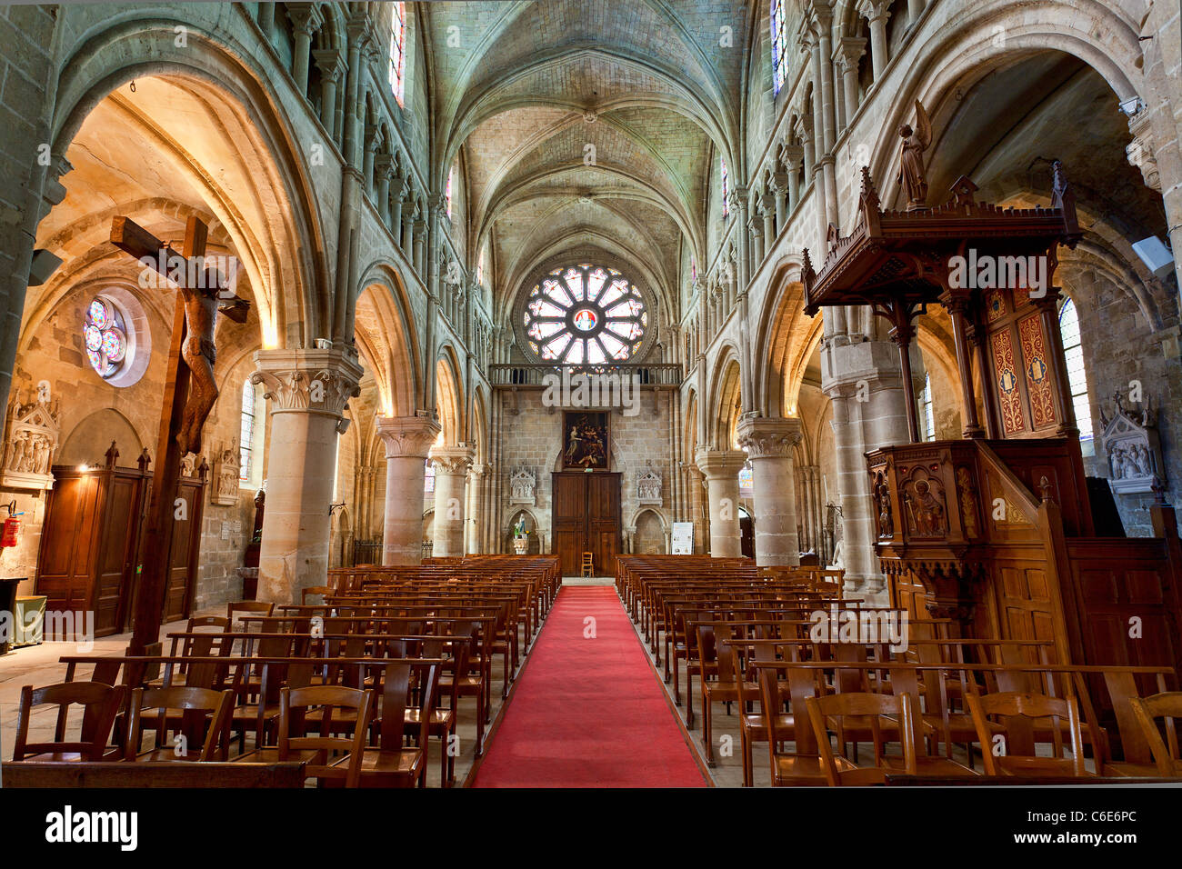 Europe, France, Val-d'oise (95), Auvers-sur-Oise Church Banque D'Images