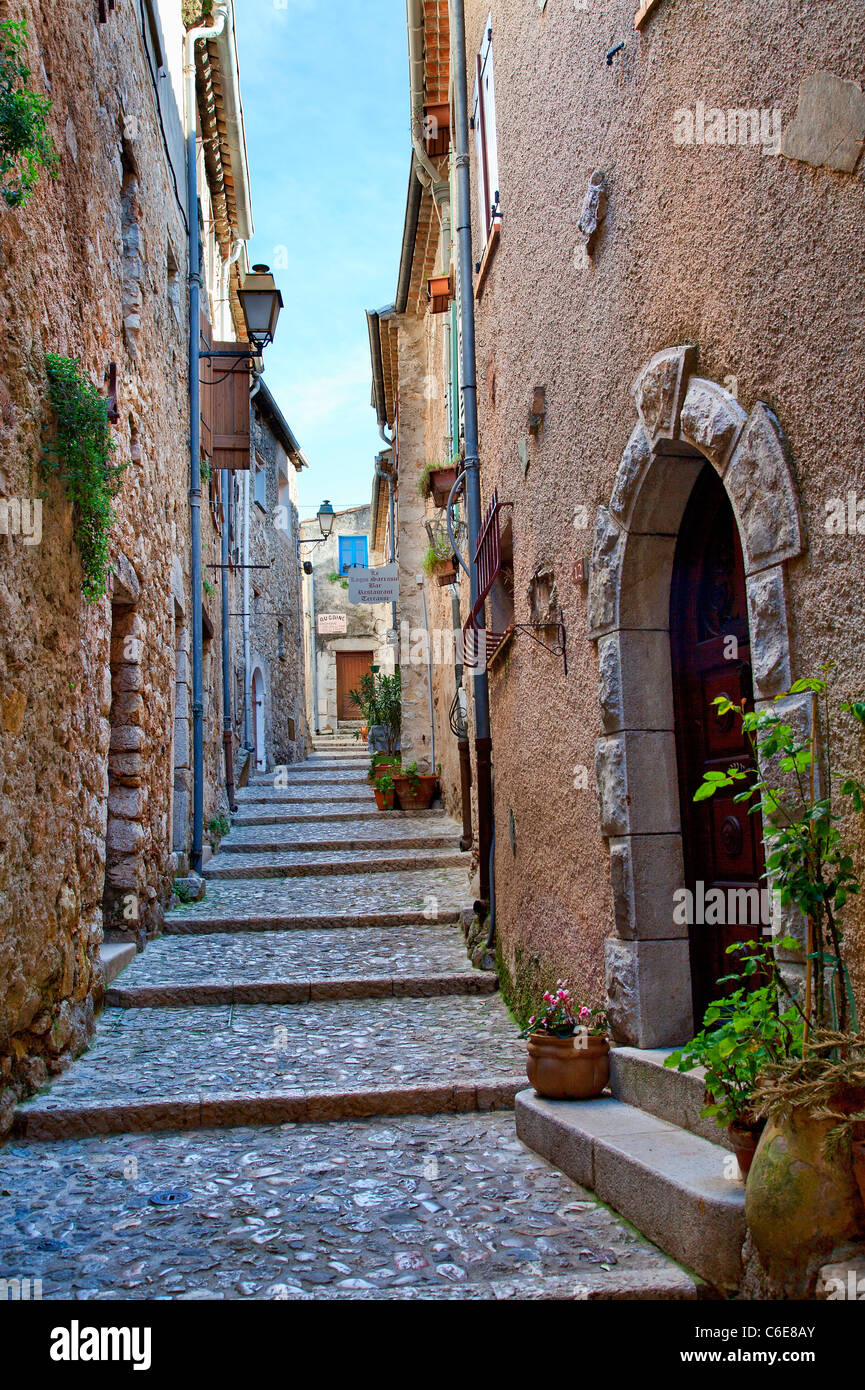 Village de saint-Agnes, Alpes-Maritimes Banque D'Images