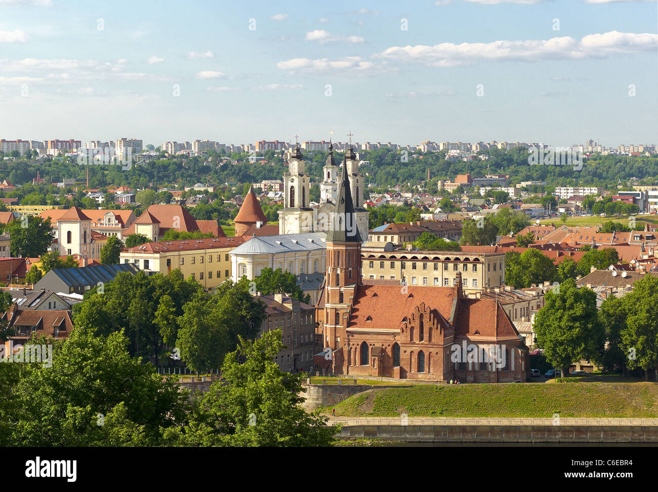 Kaunas, Vytautas' la grande église, Kaunas, Lituanie, Vieille Ville, Nemunas, Lietuva, Kauno Vytauto G. 116b Didžiojo bažnyčia, Irtas, Zmuida Banque D'Images