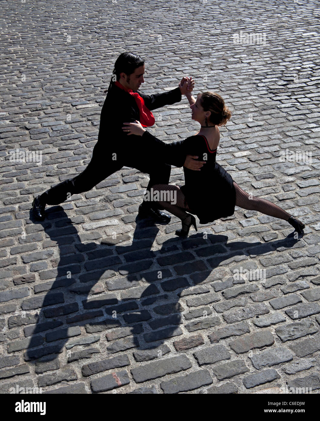 Les danseurs de tango argentin couple mâle et femelle Banque D'Images