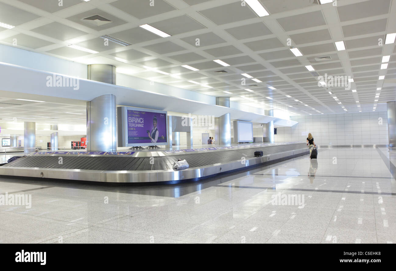 Zone de récupération des bagages à l'aéroport d'Istanbul, Turquie Banque D'Images