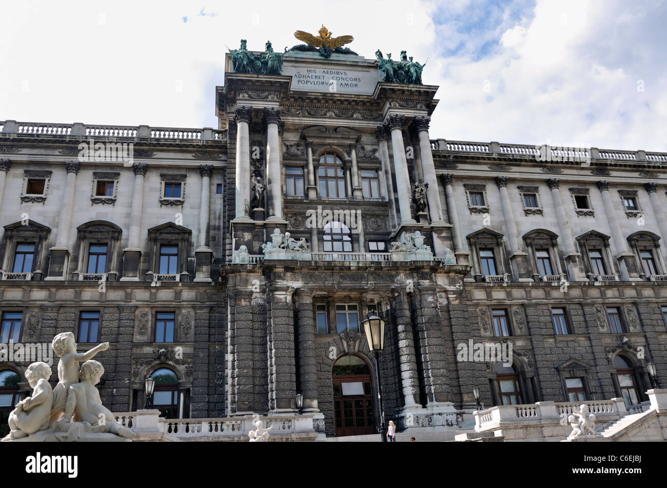 Bibliothèque nationale d'Autriche, le palais impérial de Hofburg, Vienne, Autriche, Europe Banque D'Images