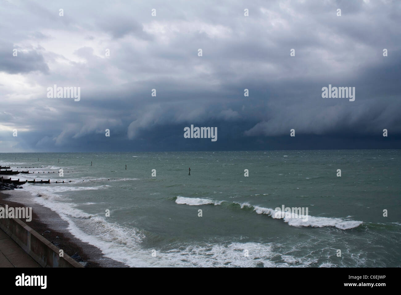 Approche de l'orage nuages Banque D'Images