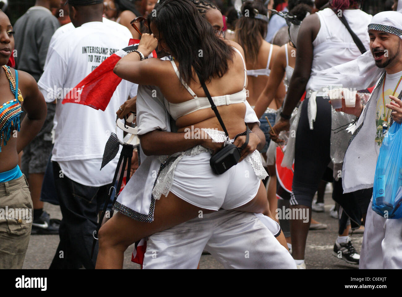 La bohème dans le carnaval de Notting Hill, plus grand festival d'Europe. Banque D'Images