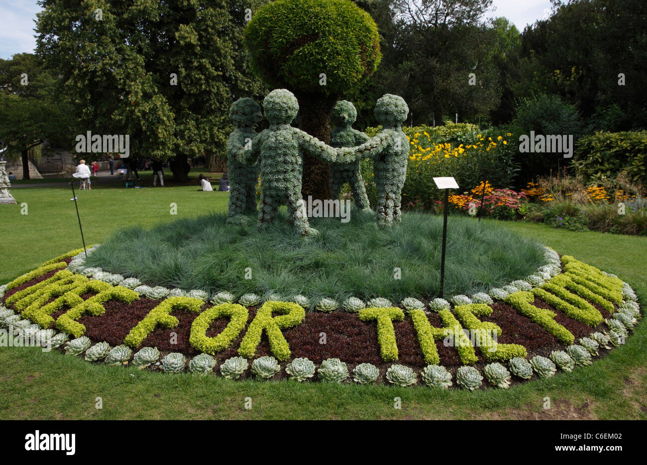 Sculpture de fleurs Jardins Parade Somerset Bath Wiltshire Banque D'Images