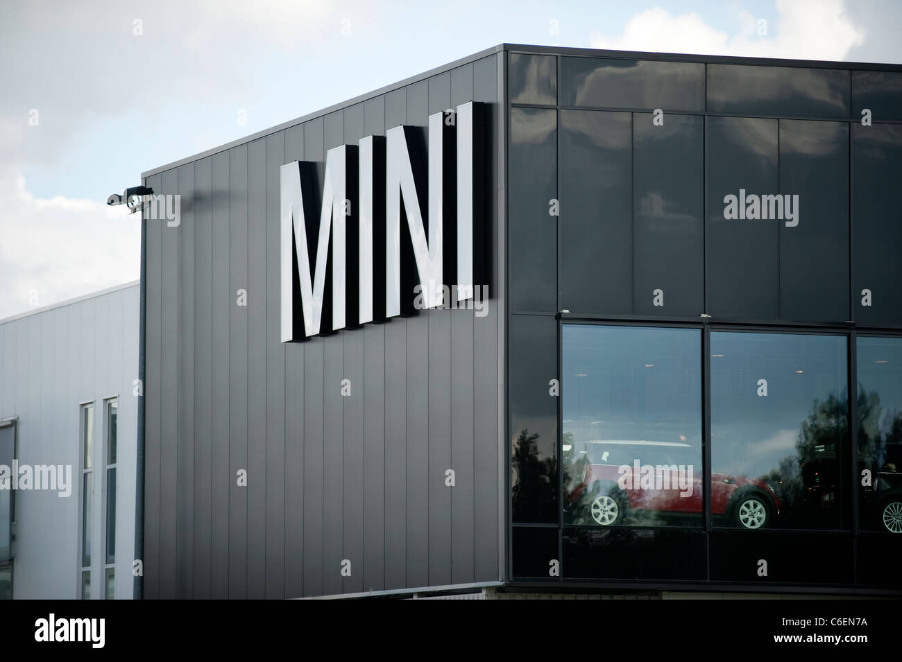 Logo voiture Mini Showroom Hollande Pays-bas Europe Banque D'Images