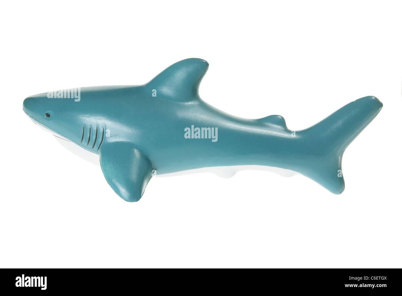 Toy requin en caoutchouc Banque D'Images