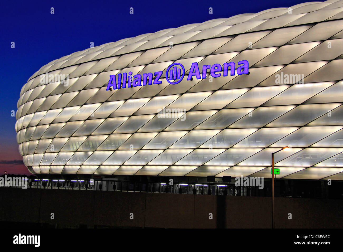 L'Allemagne, le stade de football Allianz Arena de Munich Banque D'Images