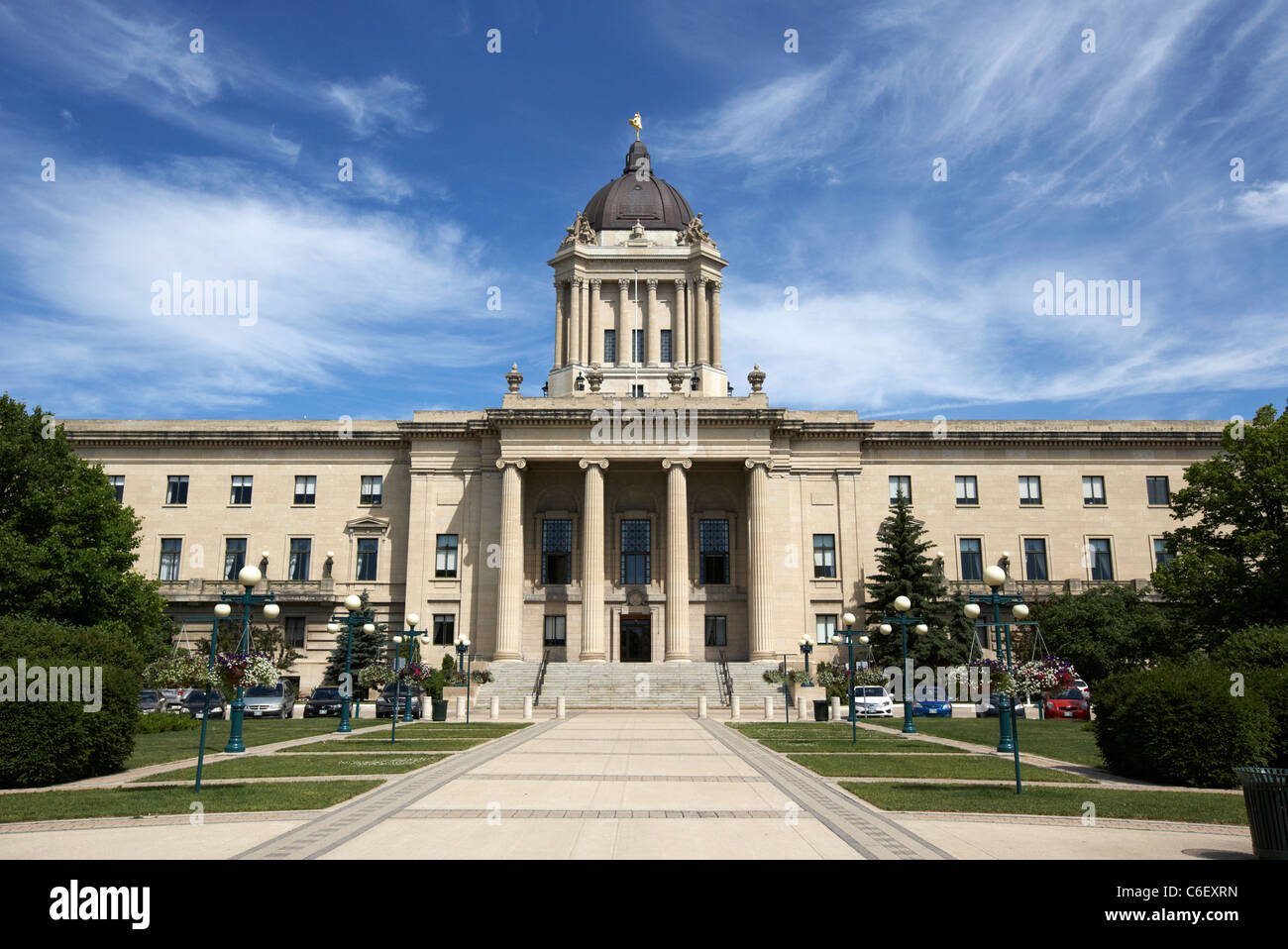 L'arrière de l'édifice de l'assemblée législative du Manitoba Winnipeg Manitoba canada Banque D'Images