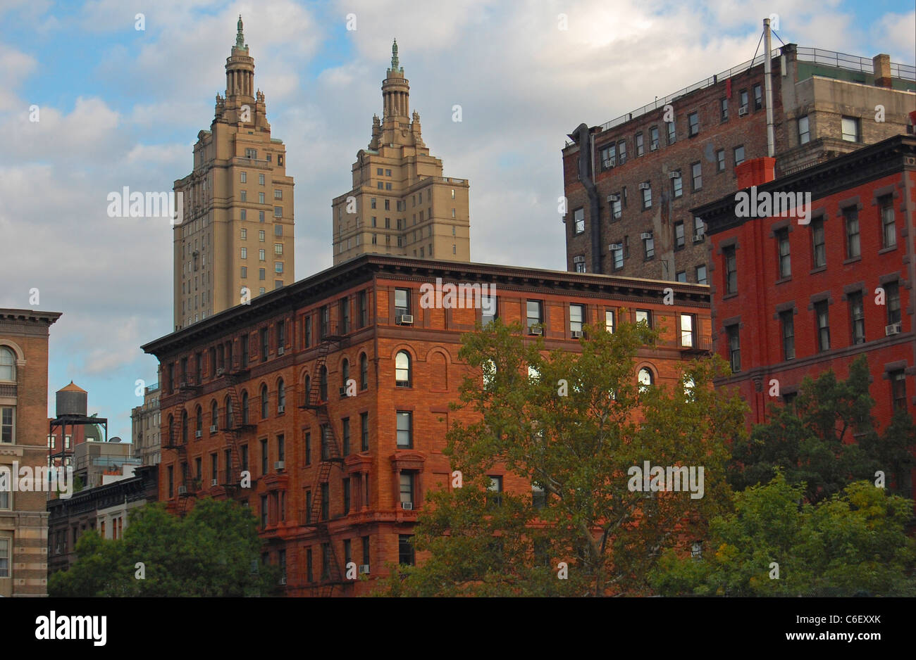 Les bâtiments de l'Upper West Side New York City Banque D'Images