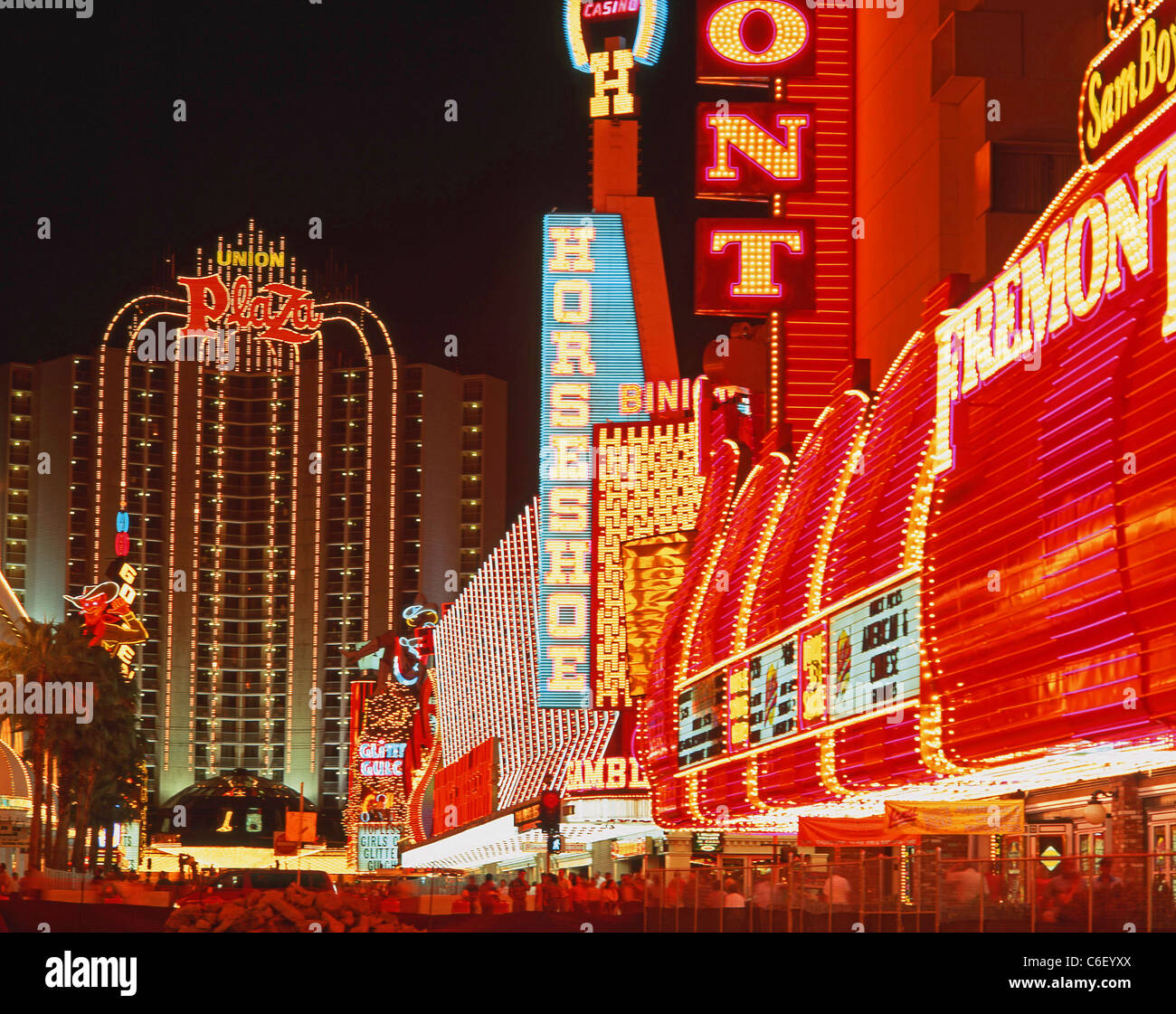 Le Plaza Hotel & Casino, Centre-ville de Las Vegas, Nevada, United States of America Banque D'Images