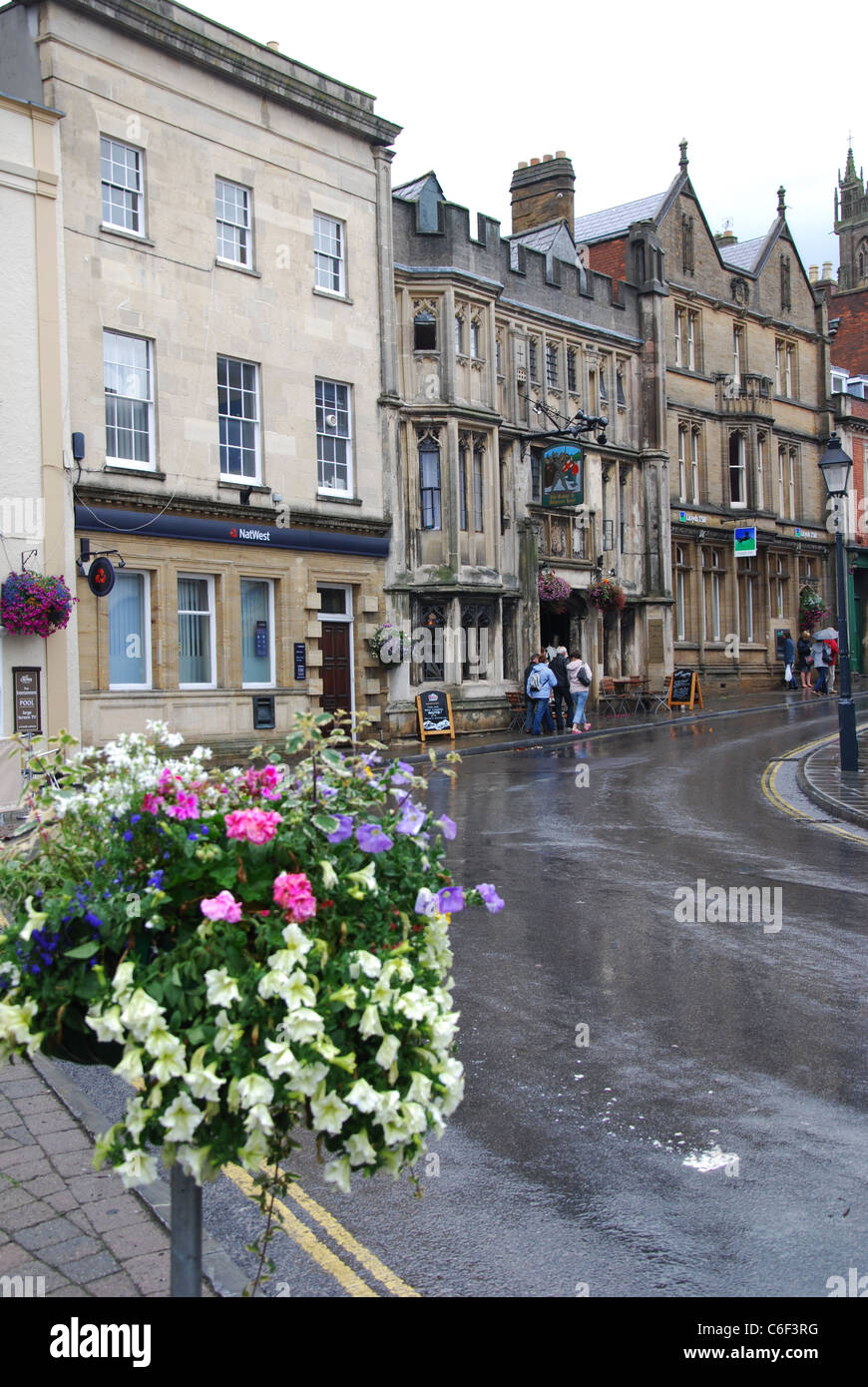 Place de marché Angleterre Somerset Glastonbury Banque D'Images