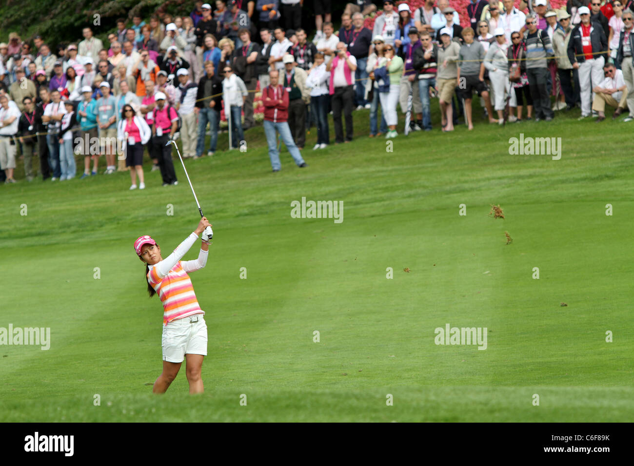 Golf : Ai Miyazato (JPN) jouant pour la ronde finale de l'Evian Masters. Banque D'Images