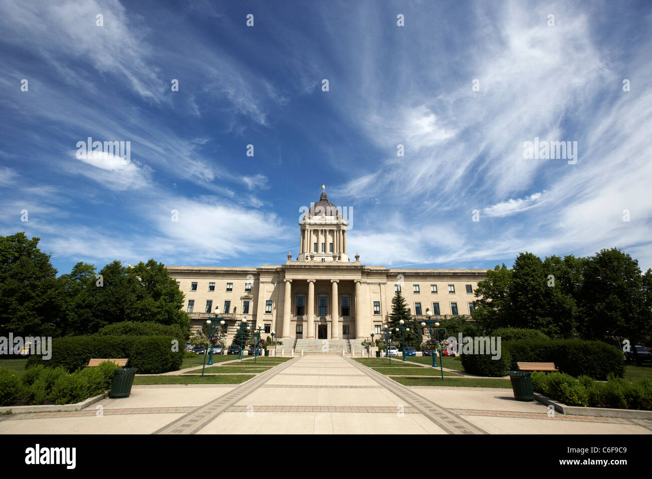 L'arrière de l'édifice de l'assemblée législative du Manitoba Winnipeg Manitoba canada Banque D'Images