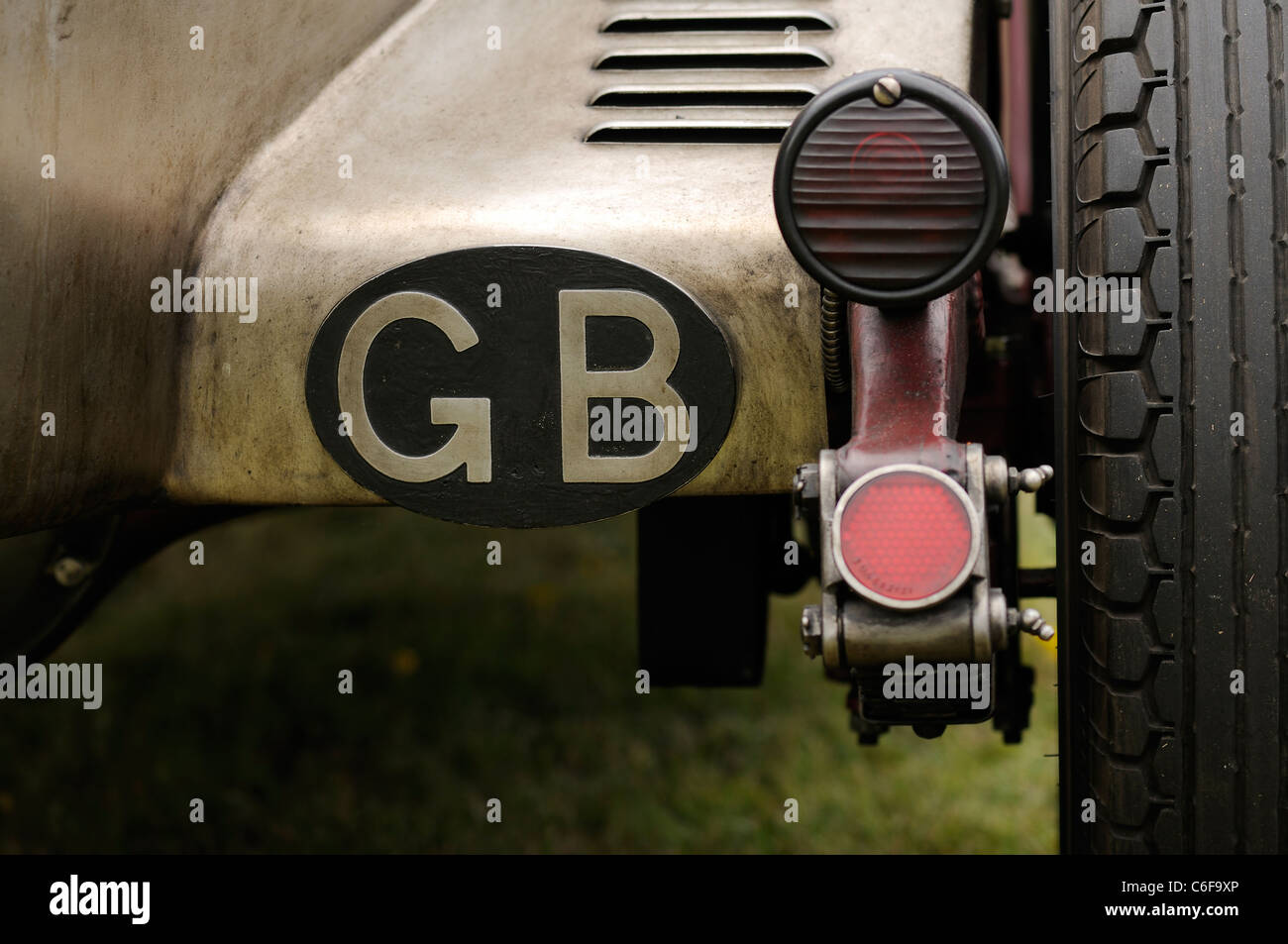 Détail d'une voiture de course vintage Banque D'Images