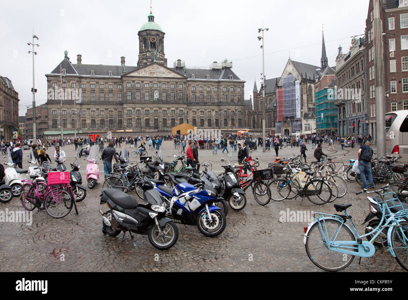 La Place du Dam, Palais Royal Amsterdam Banque D'Images