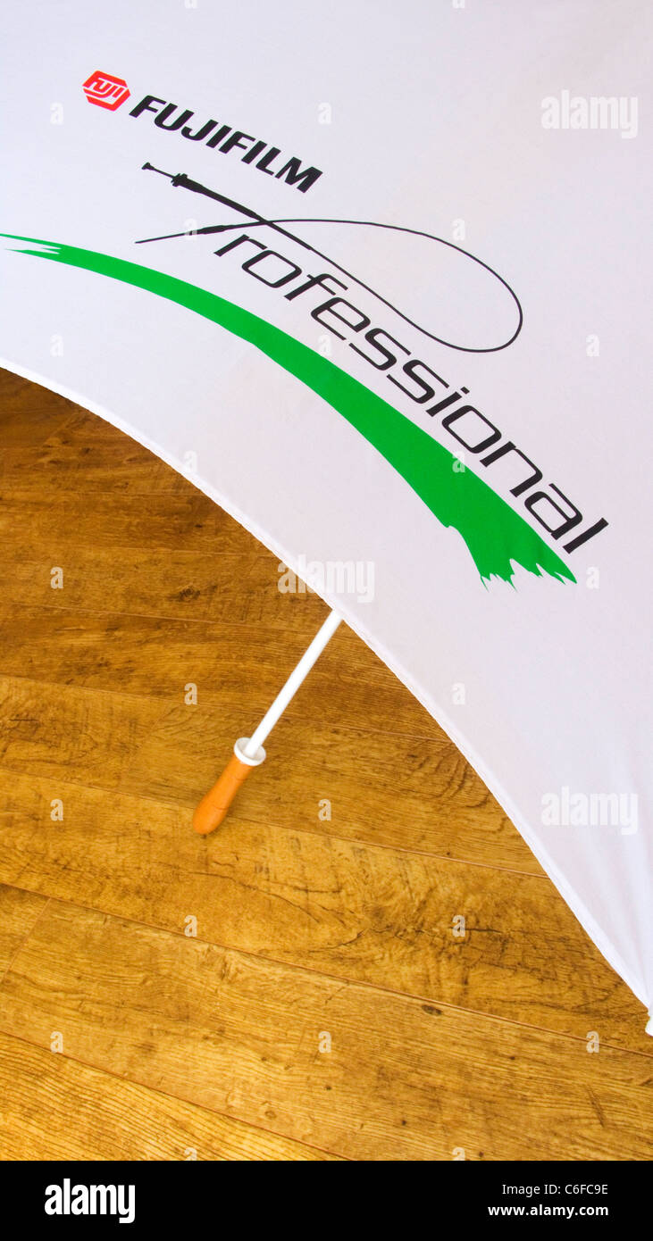 Logo professionnel Fuji parapluie ouvert sur Banque D'Images
