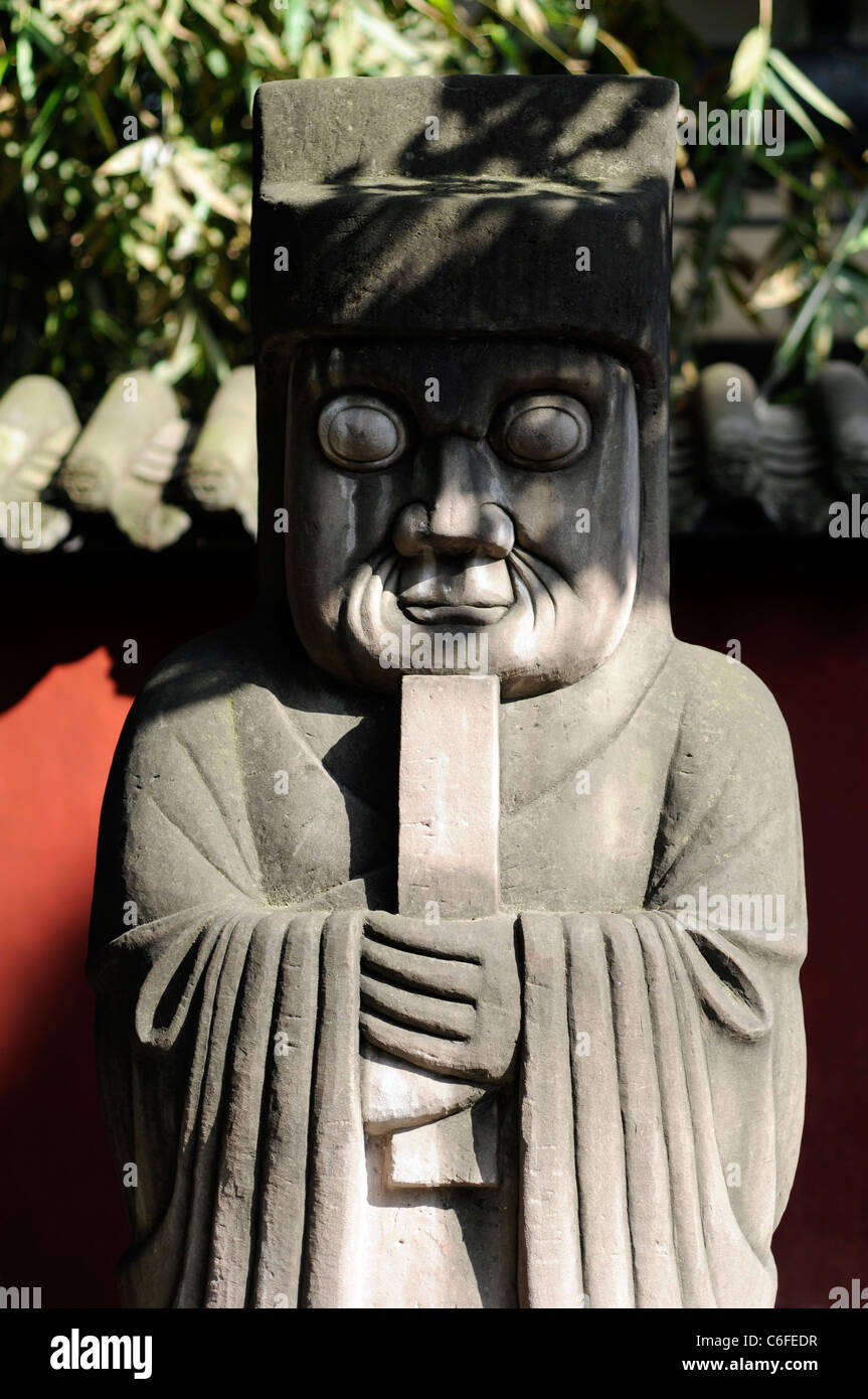 Statue à Lui Bei's Tomb, Chengdu, Chine Banque D'Images