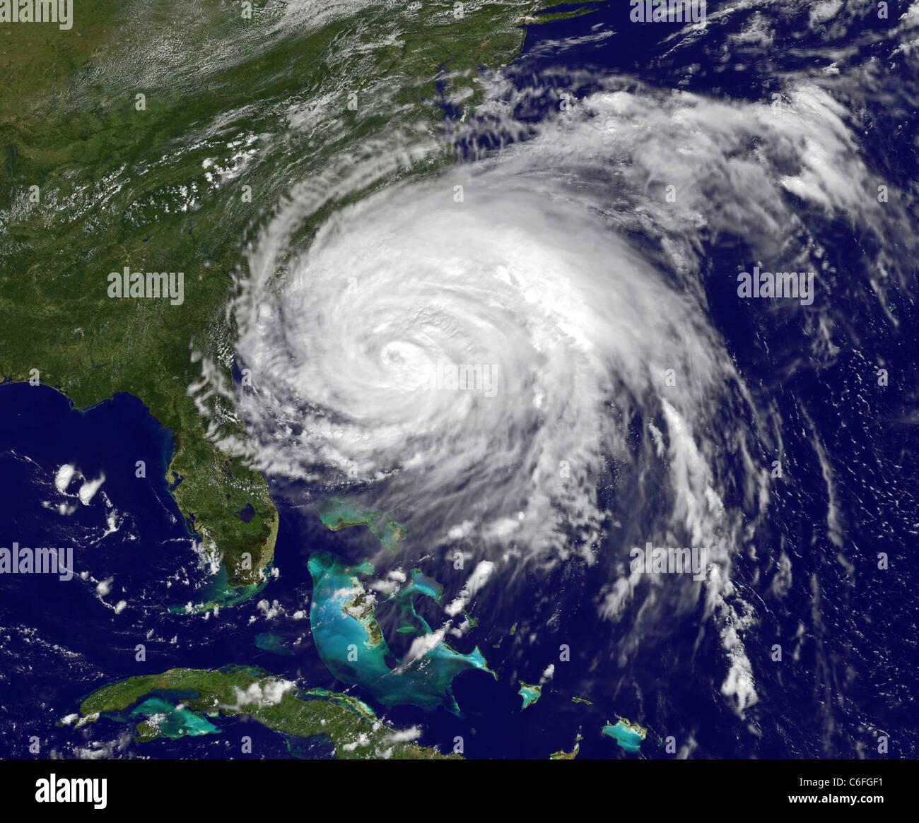 L'ouragan Irene sur la côte est d'Amérique Banque D'Images