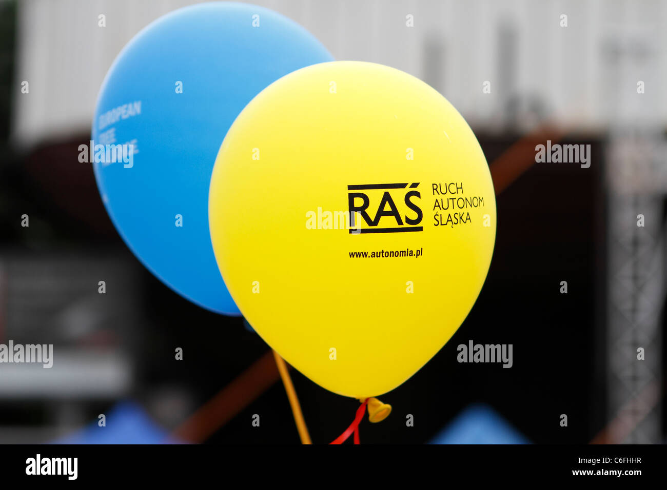 Le mouvement de l'autonomie de Silésie - festival (mars) 2011, à Katowice, Pologne. Banque D'Images