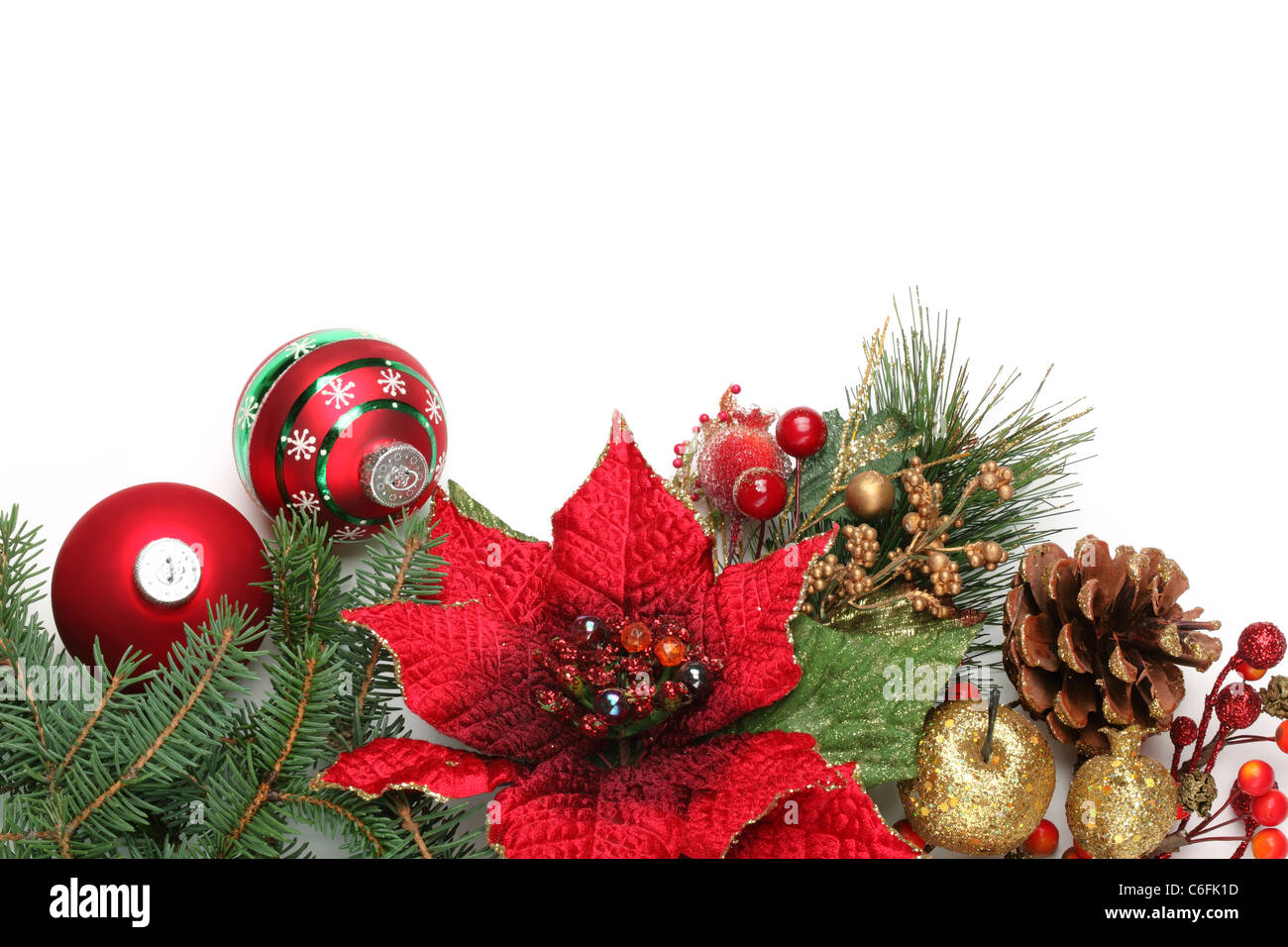 Noël ornement isolé sur fond blanc Banque D'Images