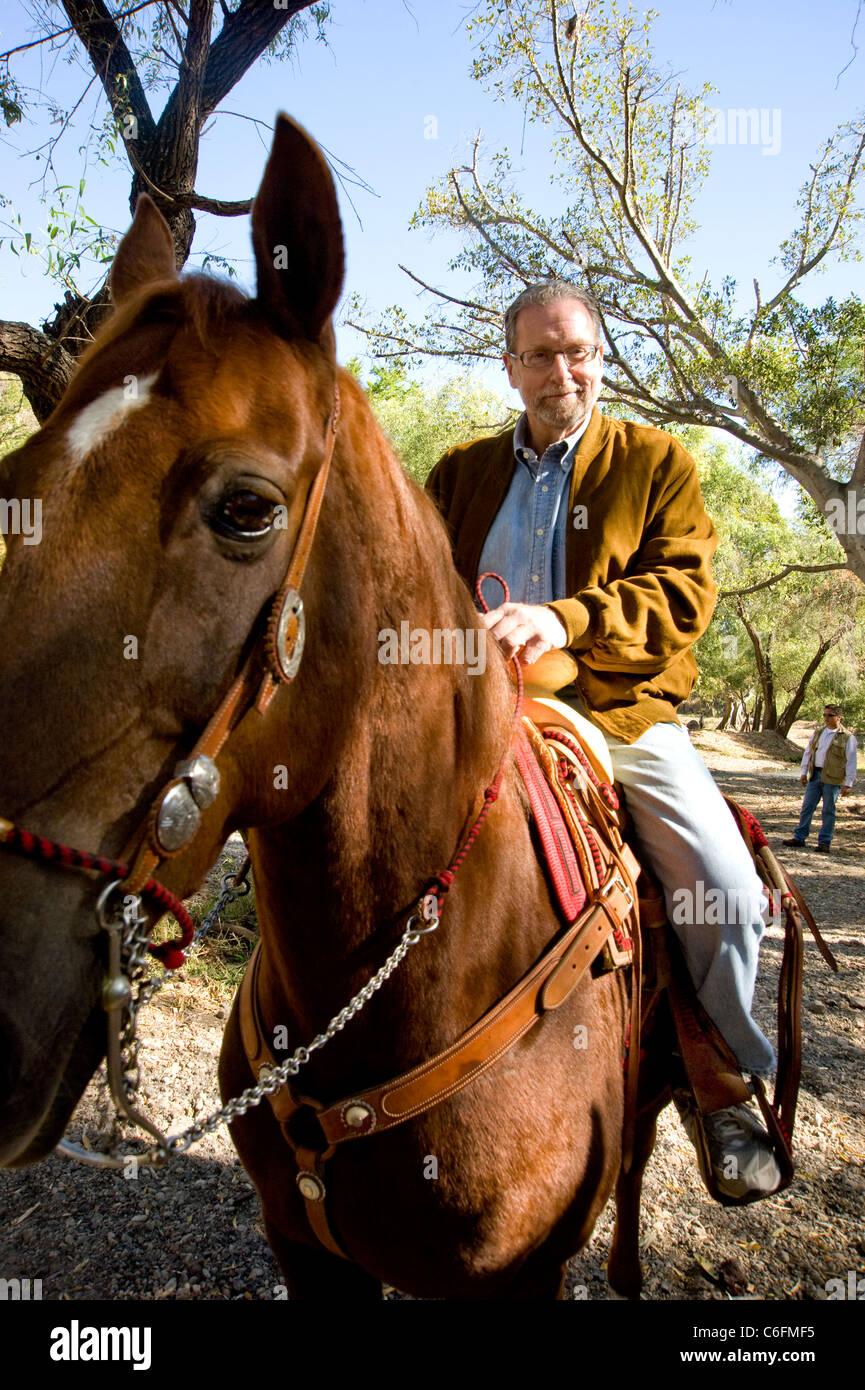 Peter Greenberg centre à la tequila Jose Cuervo plantation à Jalisco, Mexique Banque D'Images