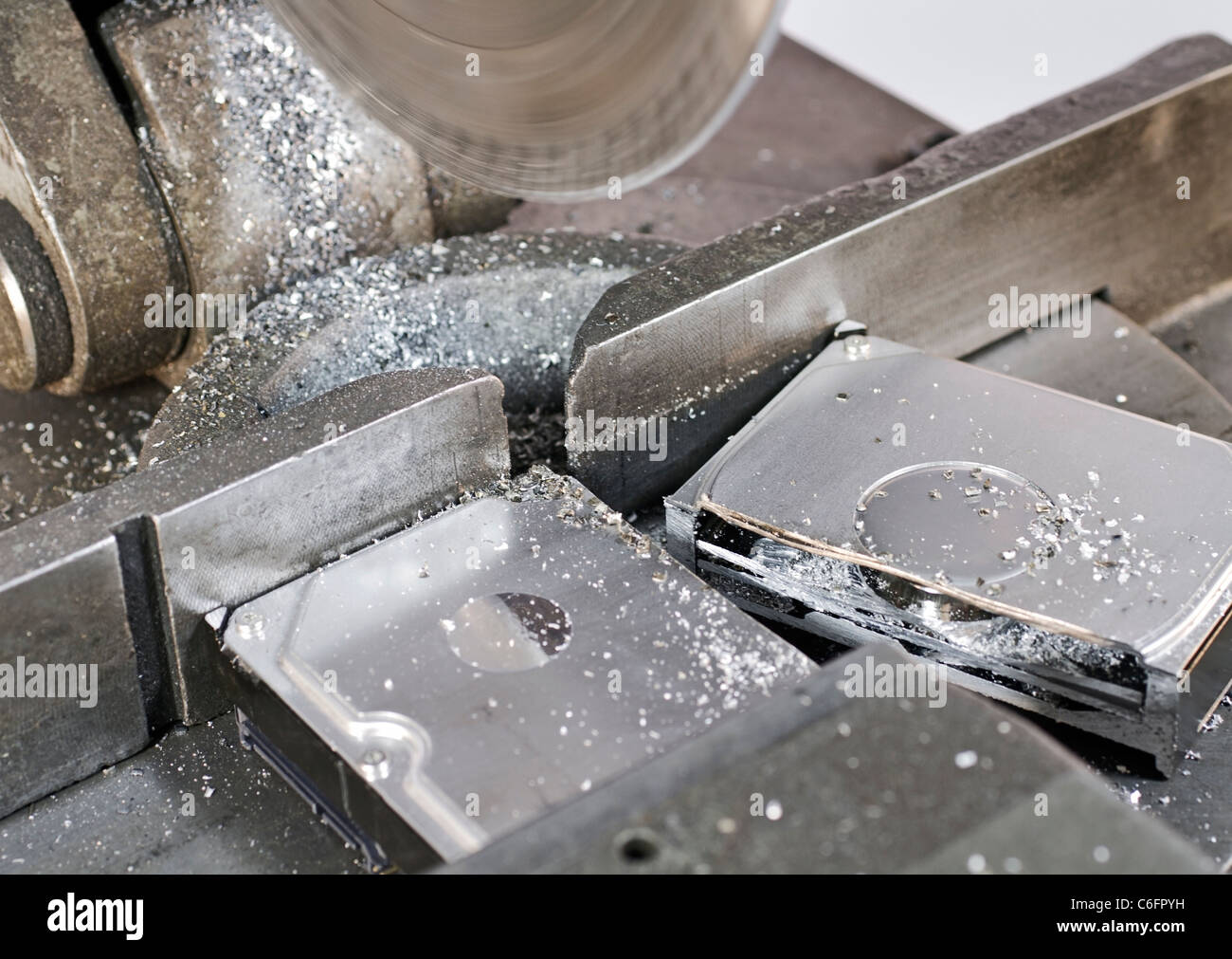 Scie circulaire en close up, de supprimer un disque dur Banque D'Images