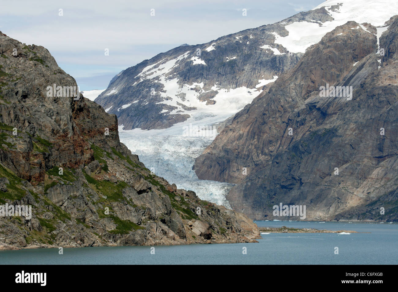 Glacier dans Prince Christian Sound, Groenland Banque D'Images