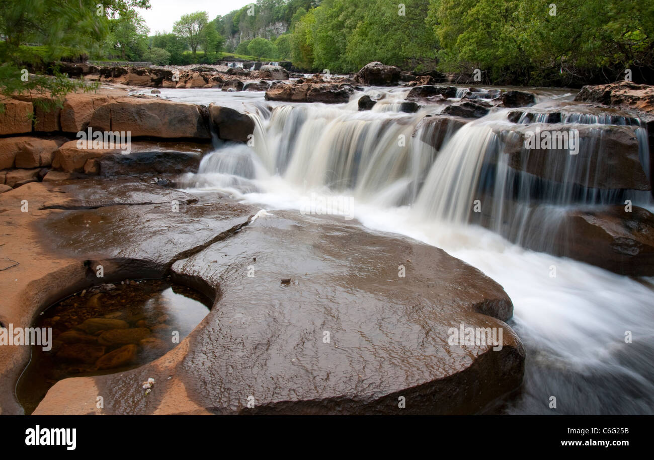 Le Wath Wain Falls de Keld, Swaledale North Yorkshire Angleterre UK Banque D'Images