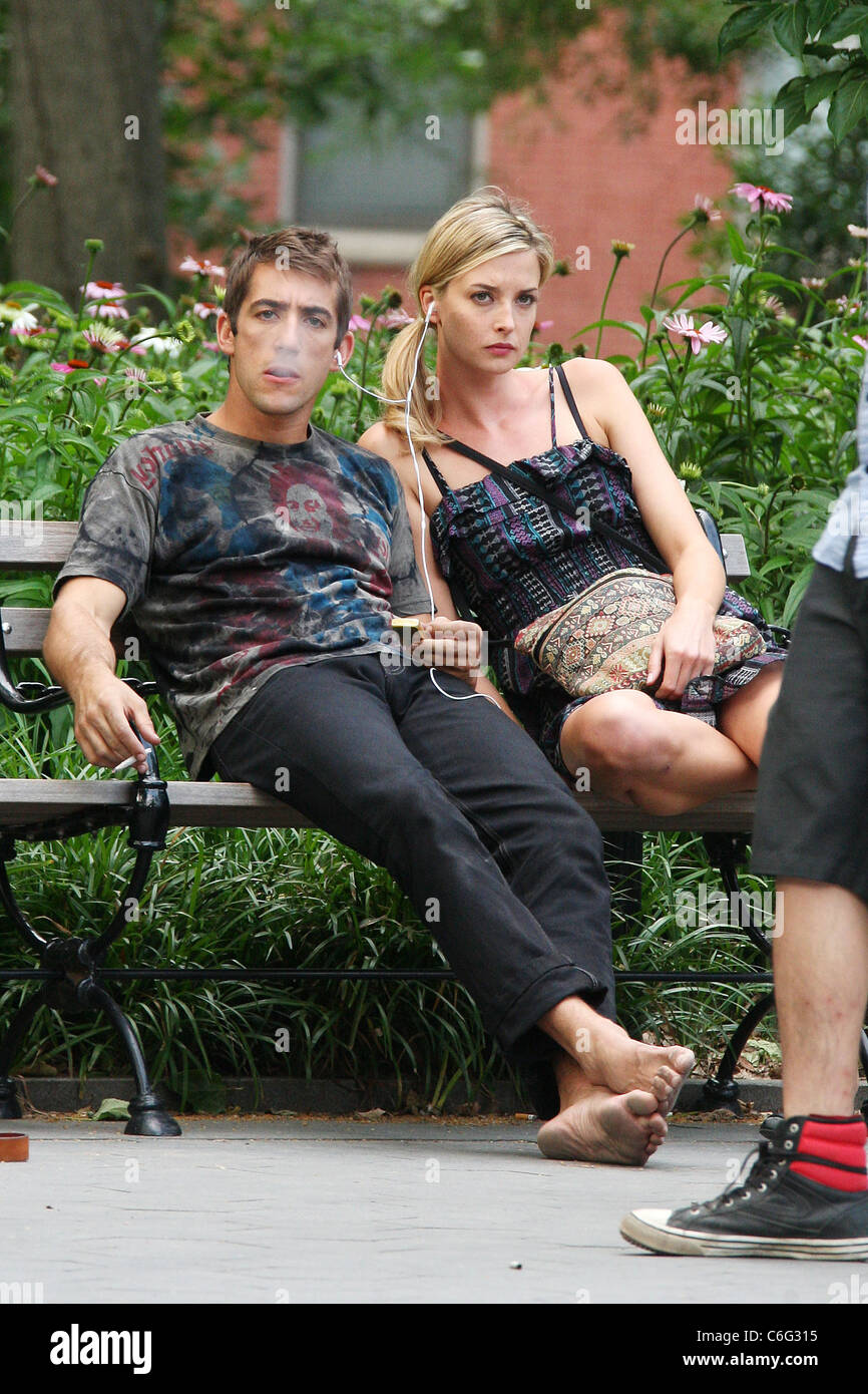 Jonathan Togo sur le plateau de tournage des 'Bleecker Street à Manhattan, New York City, USA