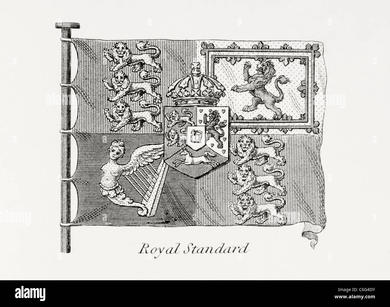 L'anglais Royal Standard. Au début du xixe siècle. Banque D'Images